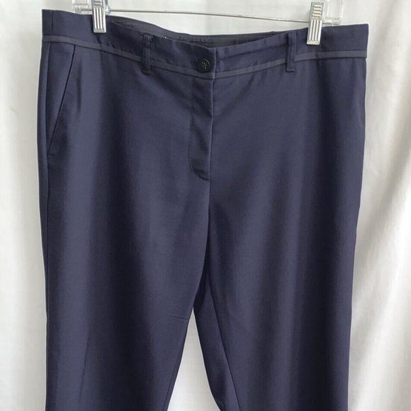 Tory Burch Women's Wool Stretch Dress Pants/ Trousers, Navy Blue, 8 - Picture 3 of 11